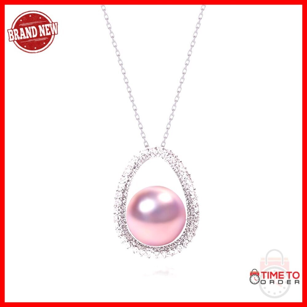 12mm Freshwater Pearl Pendant Necklace with Sterling Silver Chain